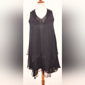 RETRO FLUTTER SILK BABYDOLL DRESS